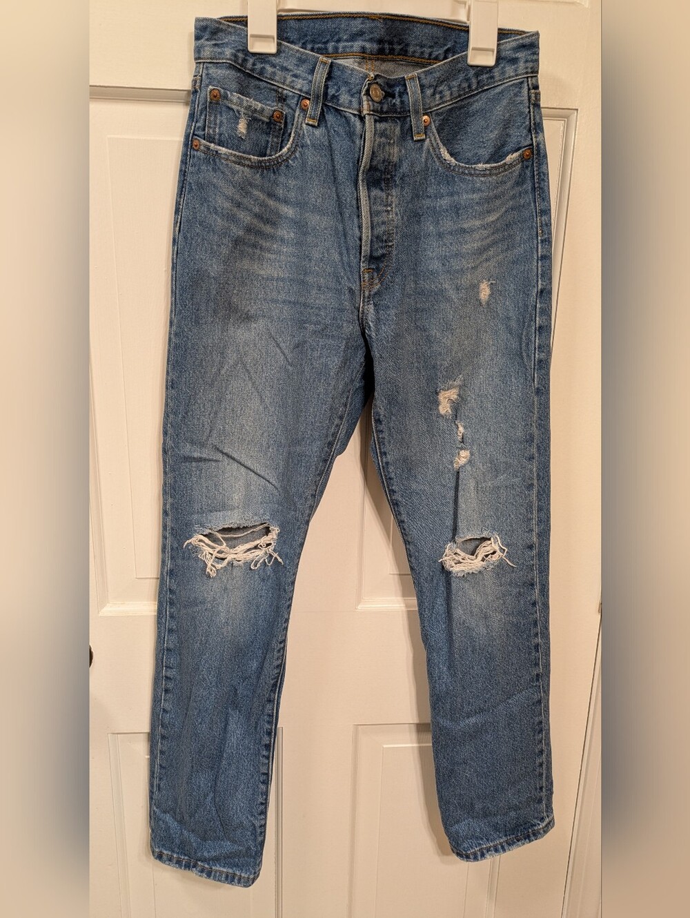 Levi's 501 Classic Blue Denim Jeans 27x30 - Picture 12 of 12
